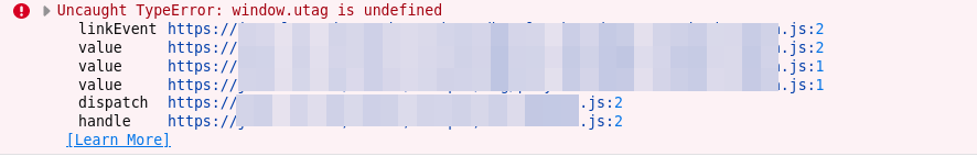 window.utag is undefined